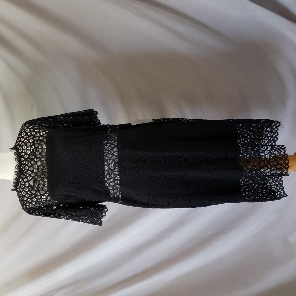 NEW By Design Lace Sheer Panel Knee Length Dress